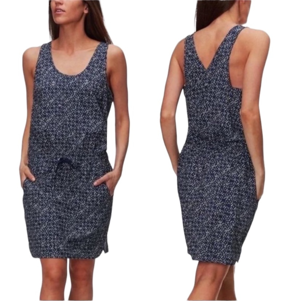 Patagonia Fleetwith Drawcord Dress Crux Navy Blue With Pockets Size M